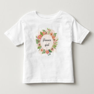 Orange floral watercolor wreath toddler t-shirt