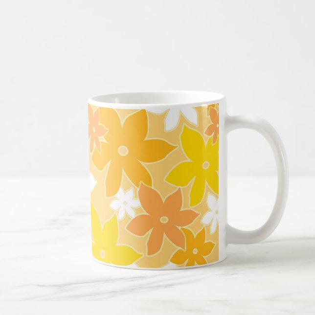 Orange florals - Mug (Right)