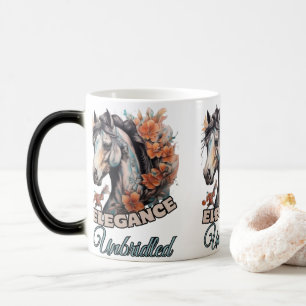 Orange Flower Adorned Horse: Feminine Artistry Color Morph Mug