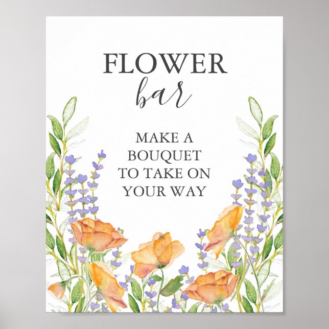 Orange Flower Bar Sign (Front)