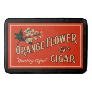 Orange Flower Bath Mat