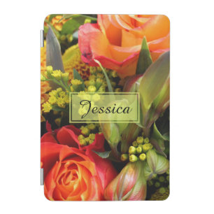 Orange Flower Bouquet Photo Personalised iPad Mini Cover