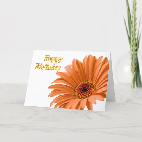 Orange Flower Business From Group Birthday Card
