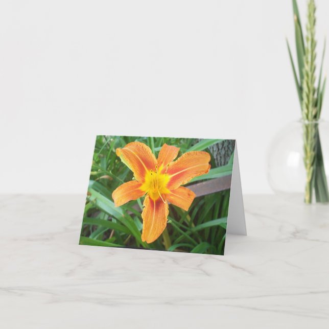 Orange Flower Card (Front)