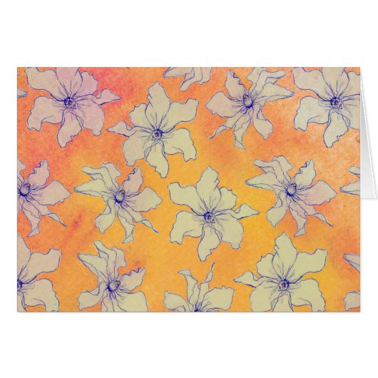 Orange Flower Card (Front Horizontal)