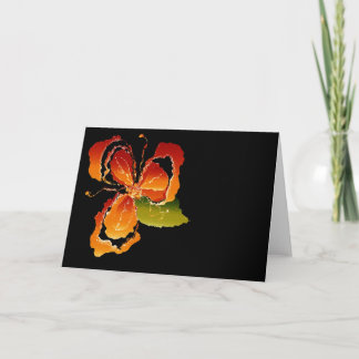 orange flower card