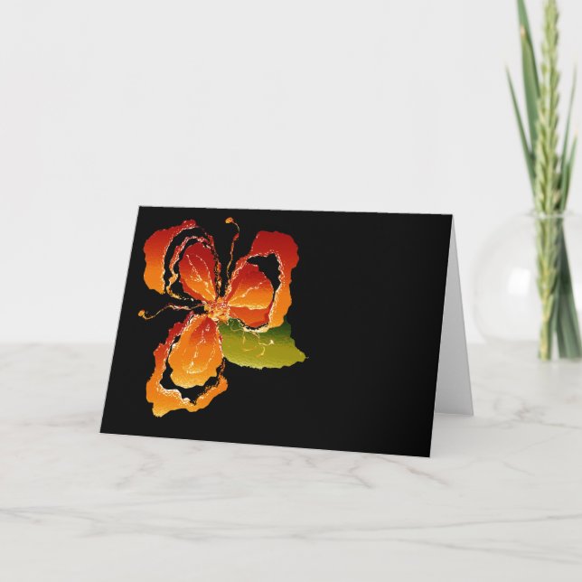 orange flower card (Front)