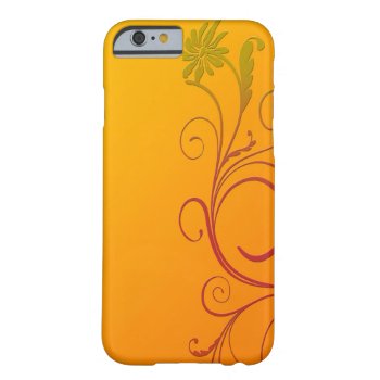 Orange Flower Barely There Iphone 6 Case by CBgreetingsndesigns at Zazzle