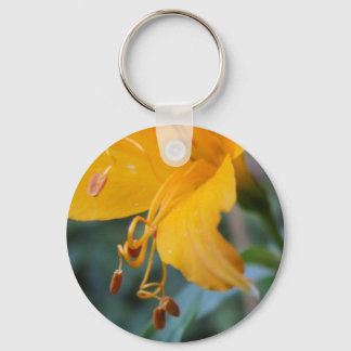 Orange Flower Details Keychain