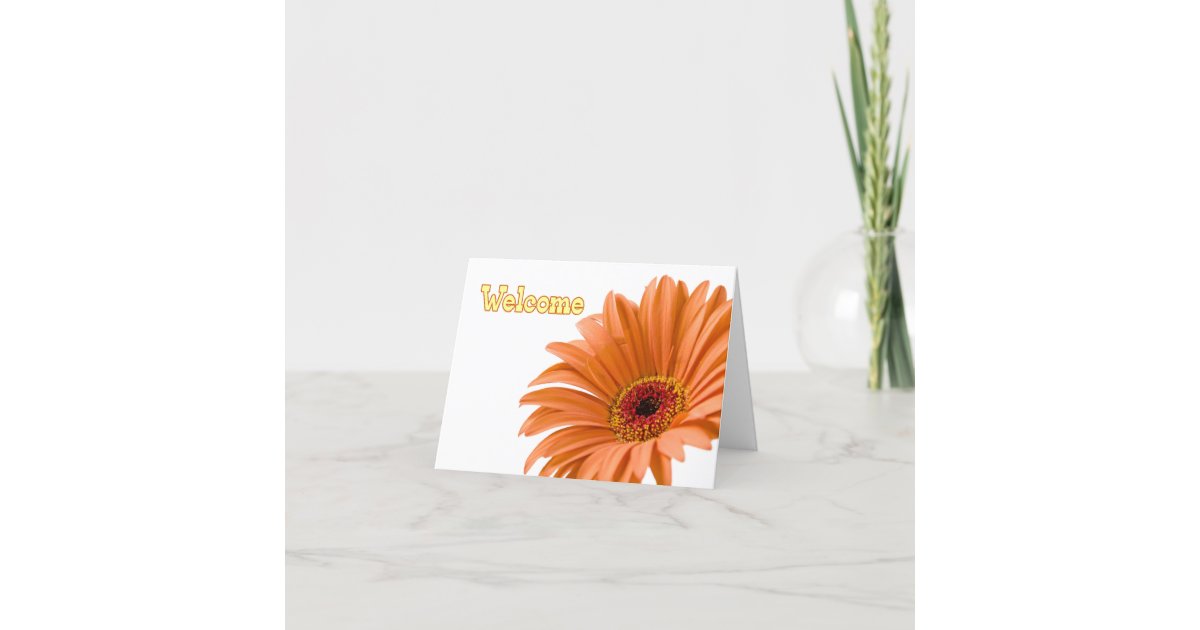 Orange Flower Employee to the Team Card
