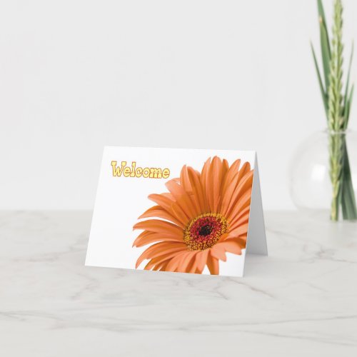 Orange Flower Employee Welcome to the Team Card