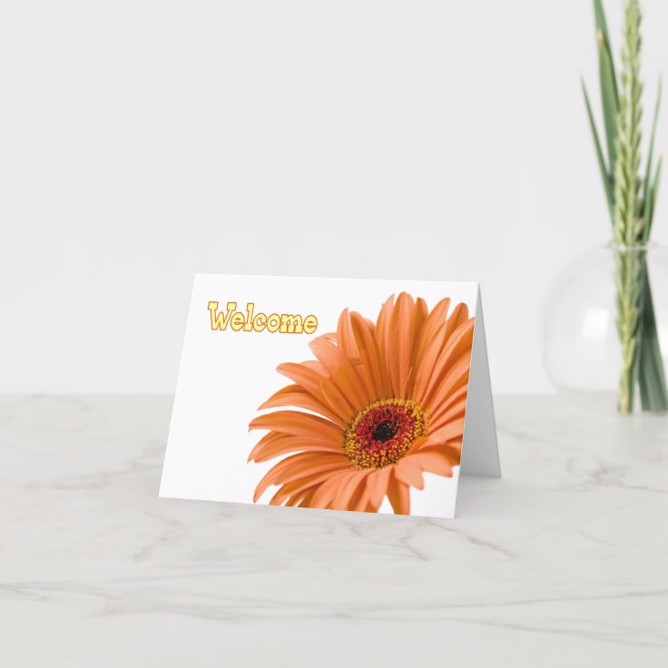 Orange Flower Employee to the Team Card Zazzle
