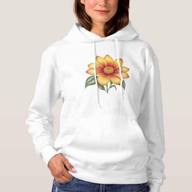Orange Flower Hoodie (Front)