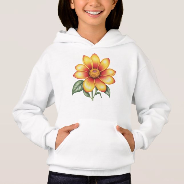 Orange Flower Hoodie (Front)