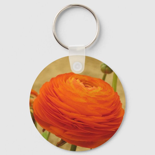 Orange Flower Keychain (Front)