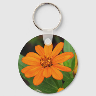 Orange Flower Keychain