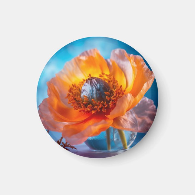 Orange Flower  Magnet (Front)