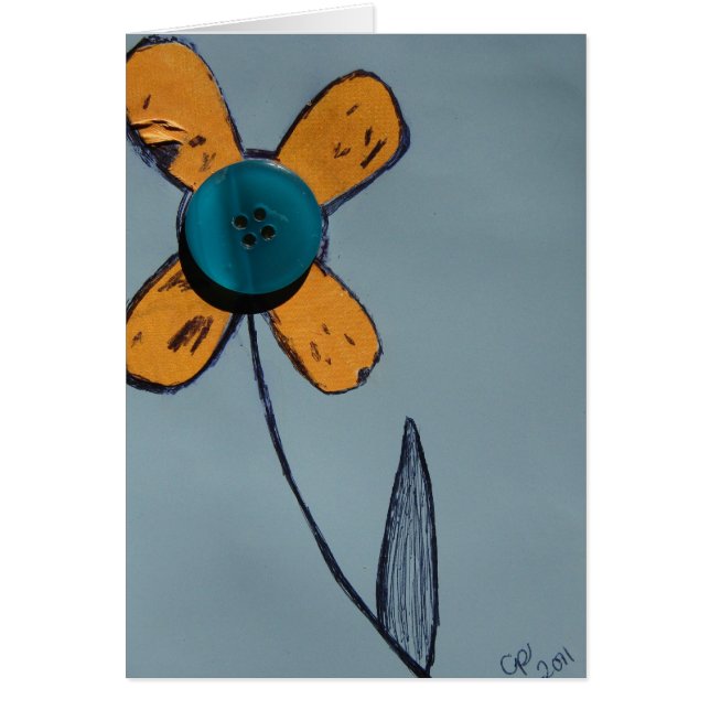 Orange Flower Mixed Media Cards (Front)