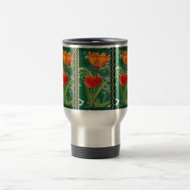 Orange Flower Mug (Center)