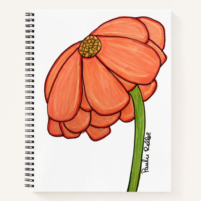 Orange Flower Notebook (Front)