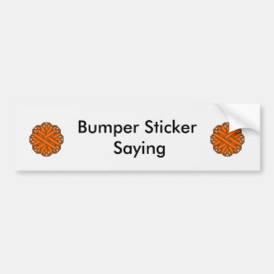 Orange Flower Ribbon by Kenneth Yoncich Bumper Sticker