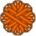 Orange Flower Ribbon by Kenneth Yoncich Cutout<br><div class="desc">Orange Flower Ribbon,  Key Chain.
Images Copyright (C) Kenneth Kenji Yoncich. 
All Rights Reserved.</div>