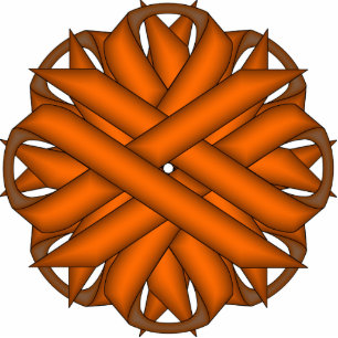 Orange Flower Ribbon by Kenneth Yoncich Cutout