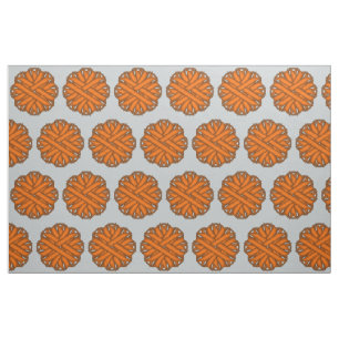 Orange Flower Ribbon by Kenneth Yoncich Fabric