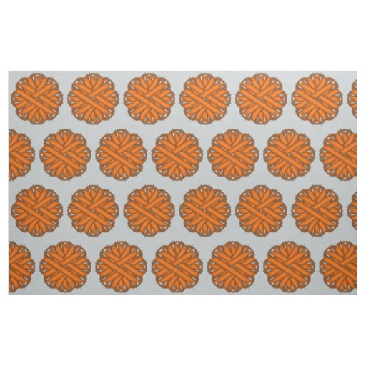 Orange Flower Ribbon by Kenneth Yoncich Fabric