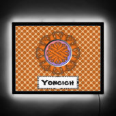 Orange Flower Ribbon by Kenneth Yoncich LED Sign (Front)