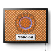 Orange Flower Ribbon by Kenneth Yoncich LED Sign (Lights Off)