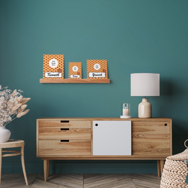 Orange Flower Ribbon by Kenneth Yoncich Picture Ledge (Living Room)