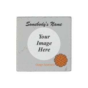 Orange Flower Ribbon by Kenneth Yoncich Stone Magnet