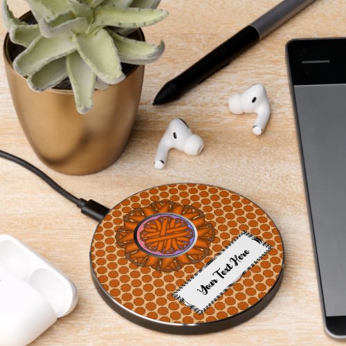 Orange Flower Ribbon by Kenneth Yoncich Wireless Charger