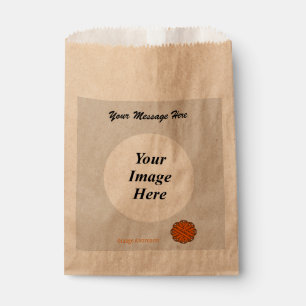 Orange Flower Ribbon Template by Kenneth Yoncich Favor Bag