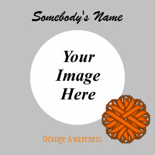 orange ribbon photo plaques zazzle