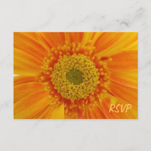 Orange Flower RSVP Invitation