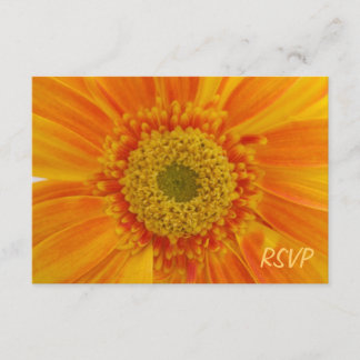 Orange Flower RSVP Invitation