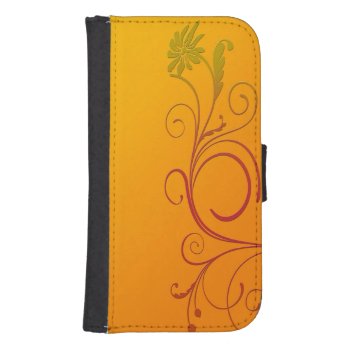 Orange Flower Phone Wallet by CBgreetingsndesigns at Zazzle