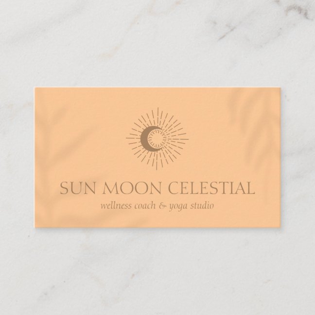 Orange Flower Shade Energy Healing Sun Business Card