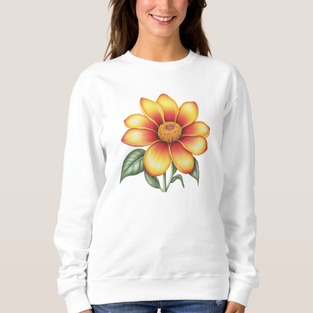 Orange Flower Sweatshirt (Front)