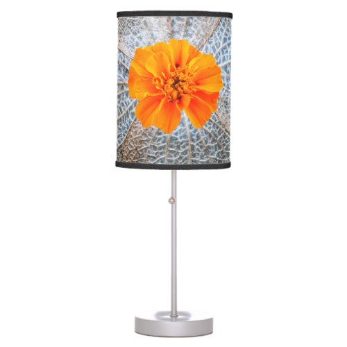 Orange flower table lamp