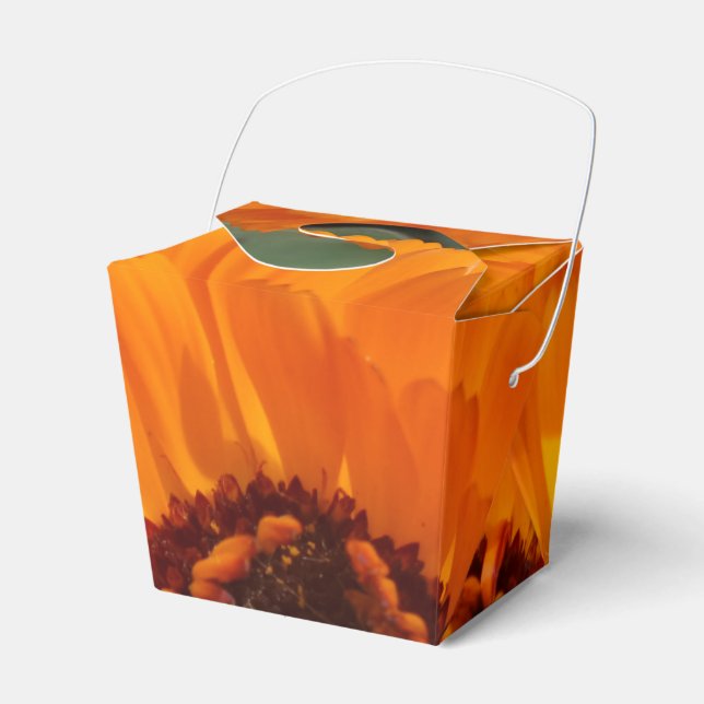 Orange Flower Take Out Favor Box (Front Side)