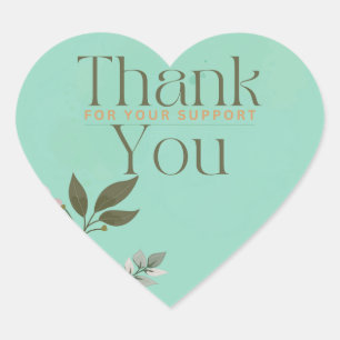 orange flower thankful heart sticker