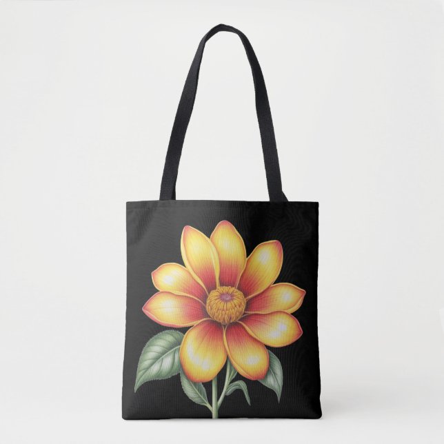 Orange Flower Tote Bag (Front)