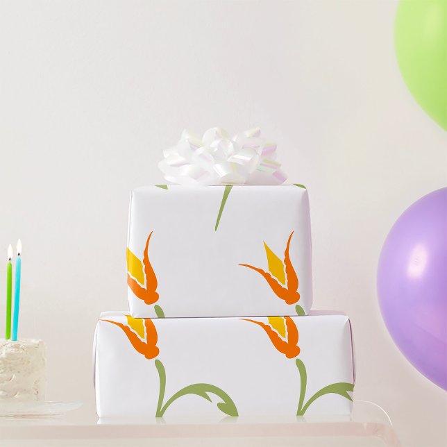 Orange Flower Wrapping Paper (Creator Uploaded)