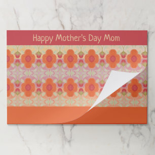 Orange Flowered Mothers Day Paper Placemat