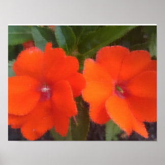 Orange Flowers 14" x 11",  Poster Paper (Matte)