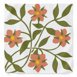 ORANGE FLOWERS BANDANA