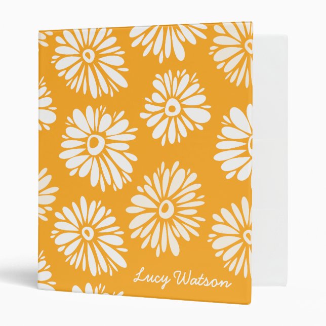 Orange Flowers Binder (Front/Inside)